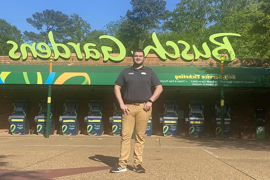 Ryan Sanders graduated from Northwest in December with a bachelor’s degree in emergency and disaster management and now is employed as a senior safety environmental specialist at Busch Gardens in Williamsburg, Virginia. (Submitted photo)