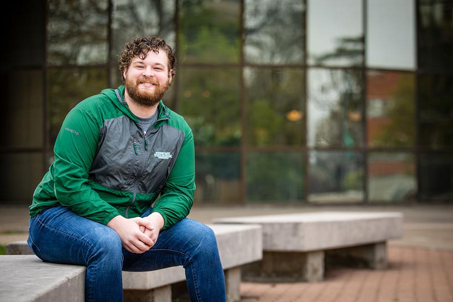 Eli Weber graduated from Northwest this spring with his Bachelor of Science degree in political science. (Photo by Lauren Adams/Northwest Missouri State University)